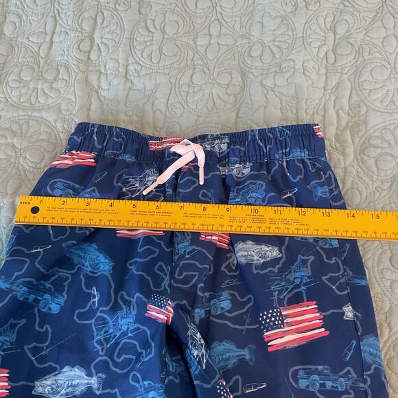 Huk Boys Fourth of July Trucks and Fishin Drawstring Swim Trunks Youth Medium - Picture 8 of 10